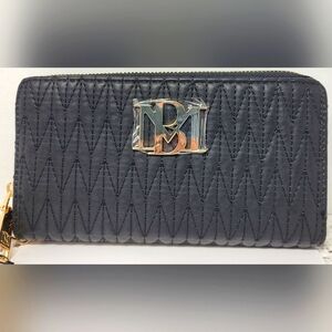 Badgley Mischka Vegan Leather  Long Wallet with Phone Pocket and Wristlet